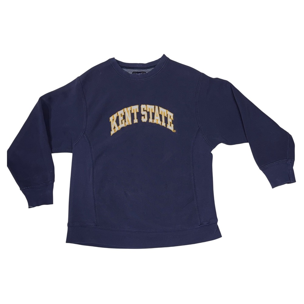 Steve & Barrys Kent State Sweatshirt Mens SM Navy Blue Good Collegiate Applique